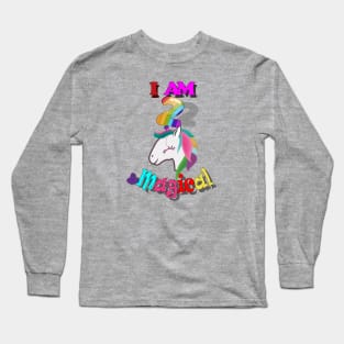 unicorn 2th birthday: I am 2 and magical Long Sleeve T-Shirt